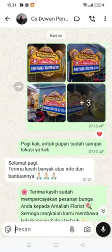 Testimonial Papan Bunga Pernikahan pasirhuni