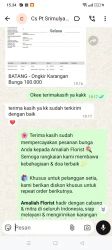 Testimonial Papan Bunga pasirhuni