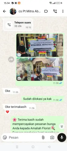 Testimonial Papan Bunga pasirhuni