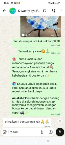 Testimonial Standing Flower pasirhuni