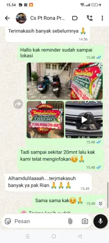 Testimonial Papan Bunga pasirhuni